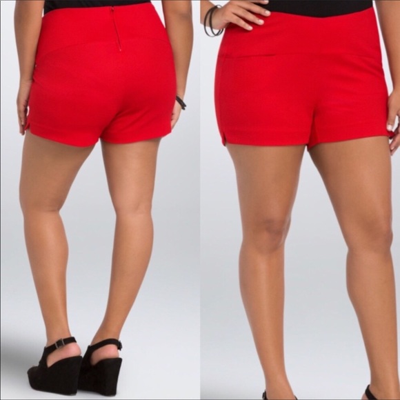 TORRID RED HIGH WAITED SHORTS
